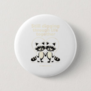 Trashpandas Couples Matching Valentines Day Annive 6 Cm Round Badge