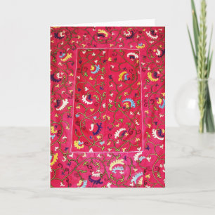 Trasitional Antique Anatolian floral design Holiday Card