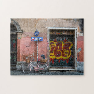 Trastevere Bicycle Colourful Door Jigsaw Puzzle