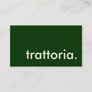 trattoria. business card