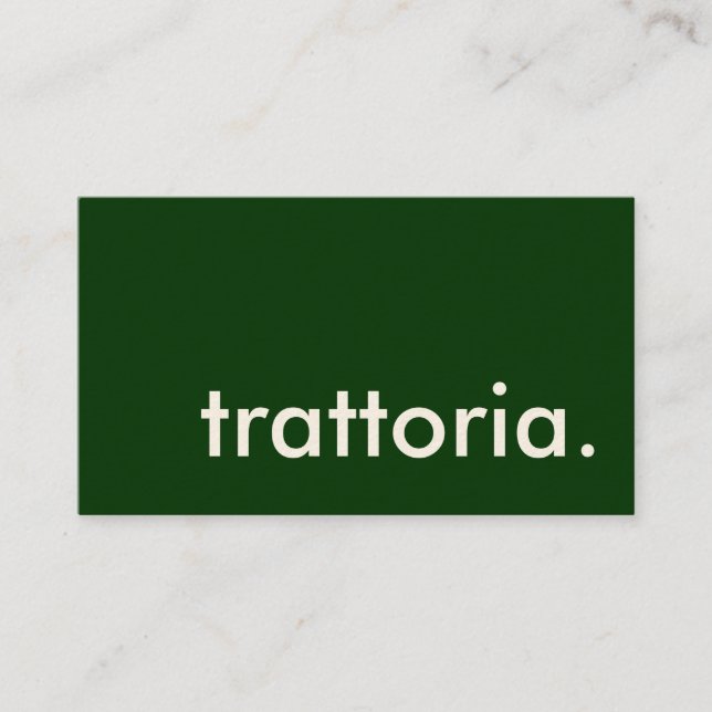 trattoria. business card (Front)