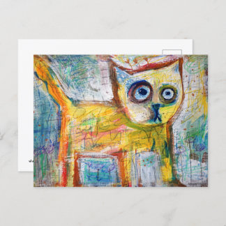 Trauma Cat Postcard