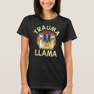 Trauma Llama Birthday Men Women Kids EMT Animal 3 T-Shirt