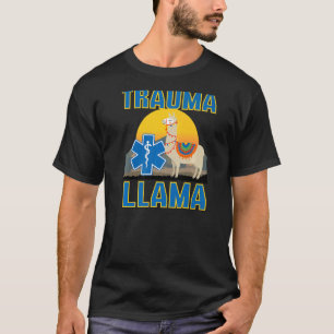 Trauma Llama Birthday Men Women Kids EMT Animal T-Shirt