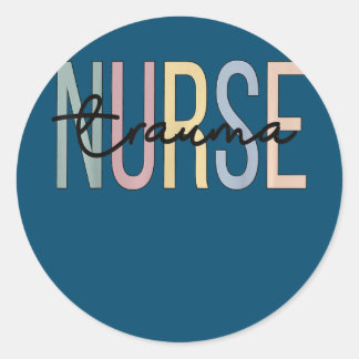 Trauma Nurse Boho Trauma Nursing  Classic Round Sticker