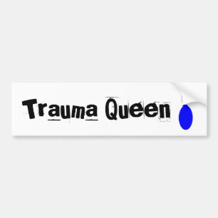 Trauma Nurse Bumper Sticker "Trauma Queen"