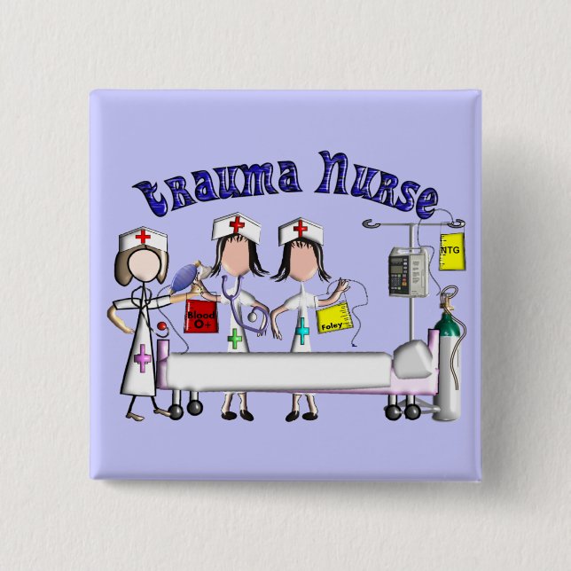 Trauma Nurse Gifts 3D Graphics 15 Cm Square Badge (Front)