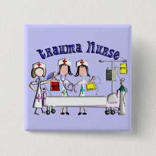 Trauma Nurse Gifts 3D Graphics 15 Cm Square Badge