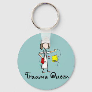 Trauma Nurse "Trauma Queen" T-Shirts and Gifts Key Ring