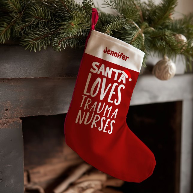 Trauma Nurses Funny Cute Nurse Christmas Small Christmas Stocking (Creator Uploaded)