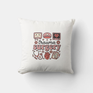 Trauma Surgery Vintage Medical Vector Shirt Design Cushion