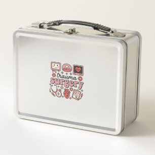 Trauma Surgery Vintage Medical Vector Shirt Design Metal Lunch Box