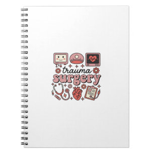 Trauma Surgery Vintage Medical Vector Shirt Design Notebook