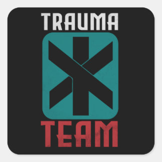 Trauma Team Cyber Gaming Gift Square Sticker
