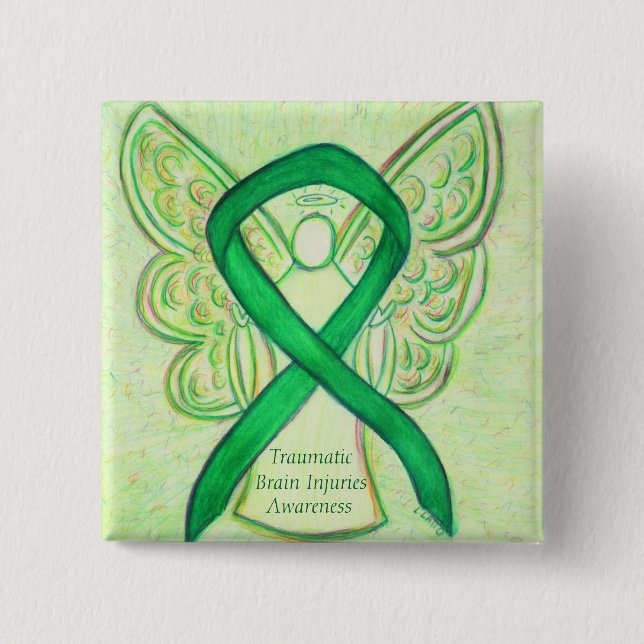 Traumatic Brain Injuries (TBI) Angel Awareness Pin (Front)
