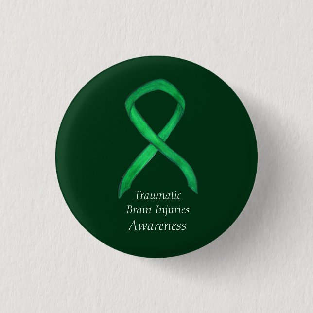 Traumatic Brain Injuries- TBI Awareness Ribbon Pin (Front)