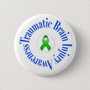 Traumatic Brain Injury Awareness Button