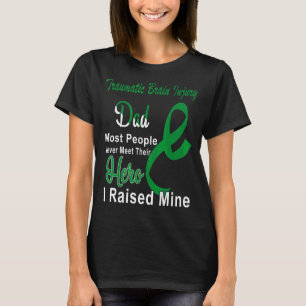 Traumatic Brain Injury Awareness Dad Green Ribbon T-Shirt