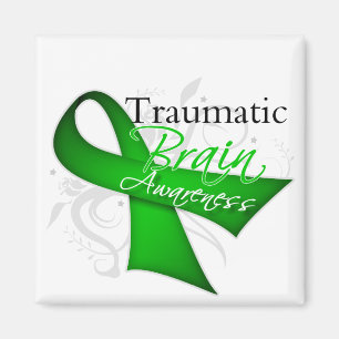 Traumatic Brain Injury Awareness Ribbon Magnet