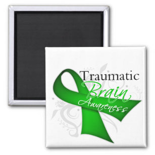 Traumatic Brain Injury Awareness Ribbon Magnet