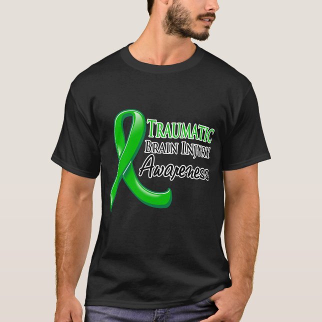 Traumatic Brain Injury Awareness Ribbon T-Shirt (Front)