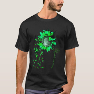 Traumatic Brain Injury Awareness Sunflower Green R T-Shirt
