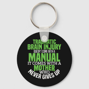Traumatic Brain Injury Awareness T Shirt TBI Aware Key Ring