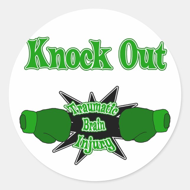 Traumatic Brain Injury Classic Round Sticker (Front)