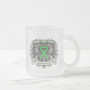 Traumatic Brain Injury Hope Love Cure Frosted Glass Coffee Mug