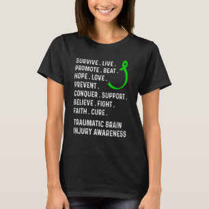 Traumatic Brain Injury Survivor Beat Hope TBI Warr T-Shirt