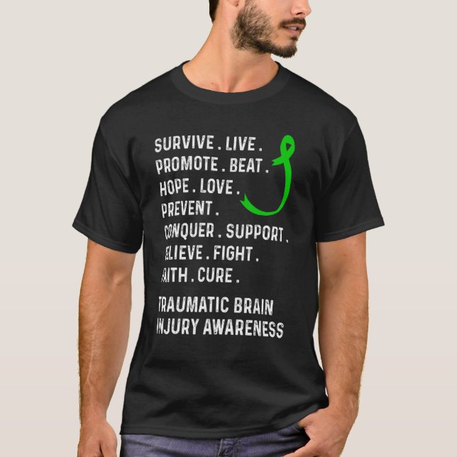 Traumatic Brain Injury Survivor Beat Hope TBI Warr T-Shirt (Front)