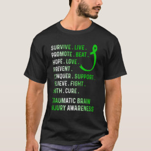 Traumatic Brain Injury Survivor Beat Hope TBI Warr T-Shirt