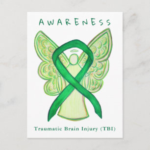 Traumatic Brain Injury TBI Awareness Ribbon Cards