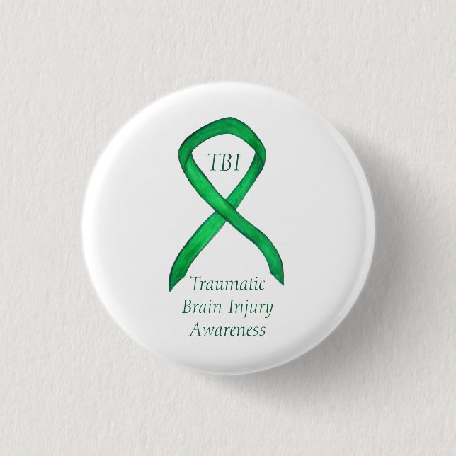 Traumatic Brain Injury (TBI) Awareness Ribbon Pins (Front)