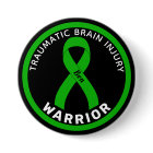 Traumatic Brain Injury Warrior Ribbon Black