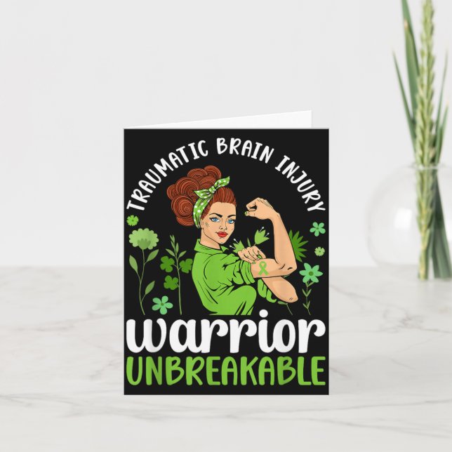 Traumatic Brain Injury Warrior Unbreakable TBI Card (Front)