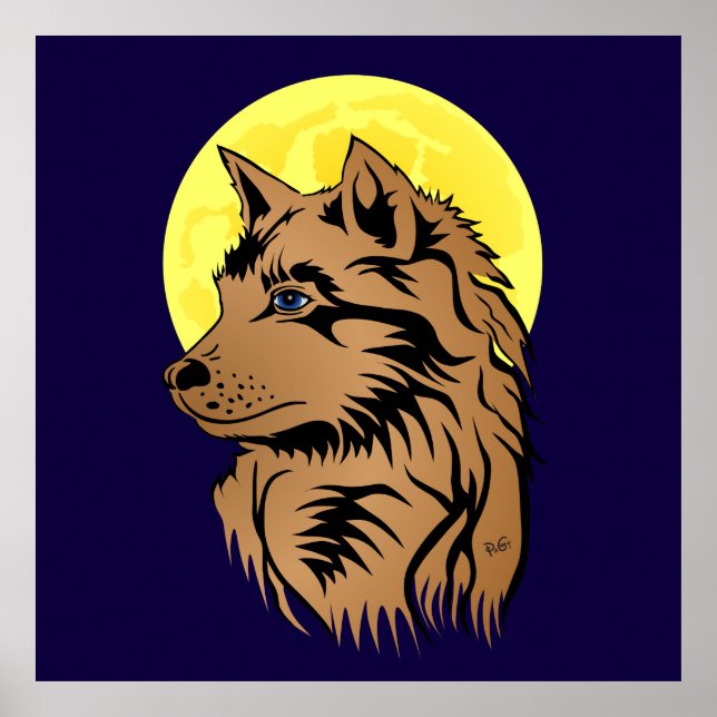 träumender Wolfswelpe Poster (Front)