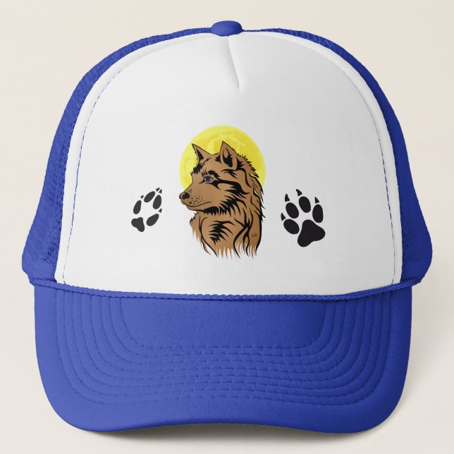 träumendes Wolfsbaby Trucker Hat (Front)