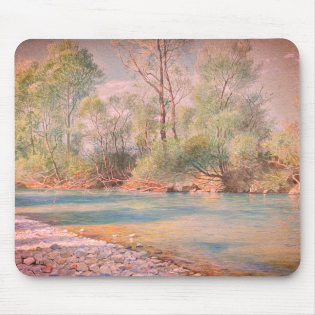 Traunstein River on the Road to Empfig, Bavaria: Mouse Mat (Front)