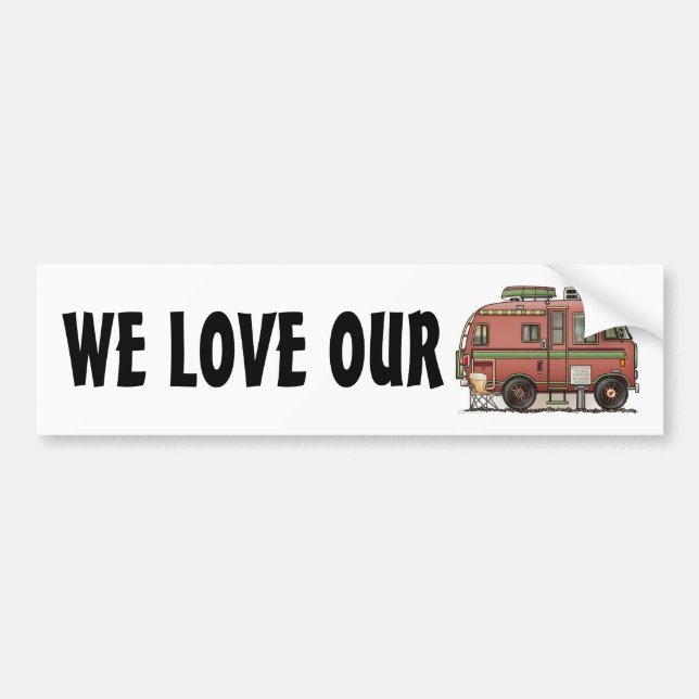 Travco Motor Home Camper RV Bumper Sticker (Front)