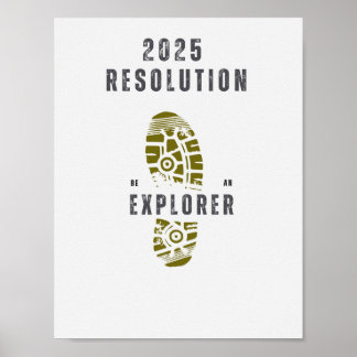 Travel 2025 resolution be an explorer wall art