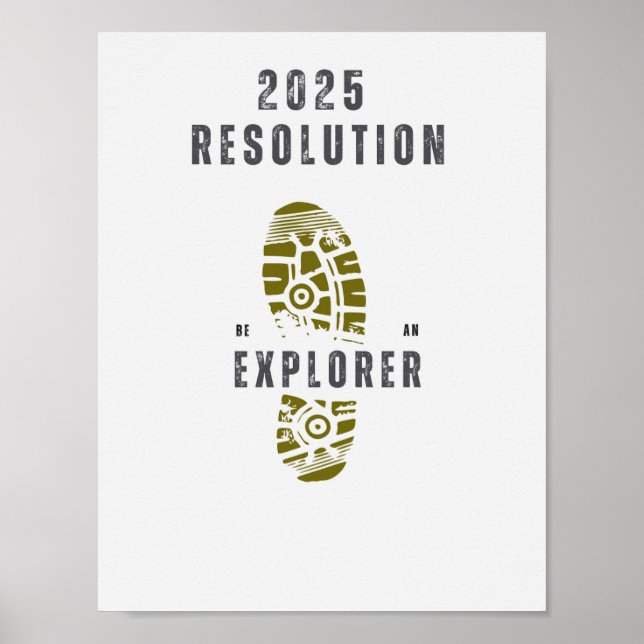 Travel 2025 resolution be an explorer wall art (Front)
