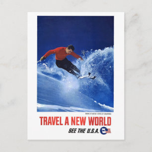 Travel a New World - See the U.S.A. Postcard