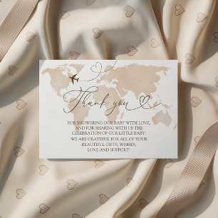 Travel Adventure Awaits Baby Shower Thank You Enclosure Card