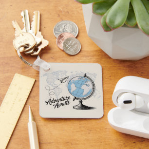 Travel Adventure Awaits Key Ring