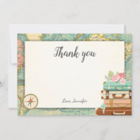 Travel Adventure Awaits Shower Thank You Card