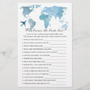 Travel Adventure Bridal shower - Bride the best
