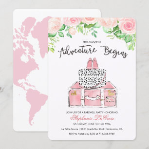 Travel Adventure Farewell Going Away Invitation