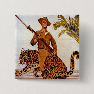 Travel? Adventure? Join the Marines! 15 Cm Square Badge