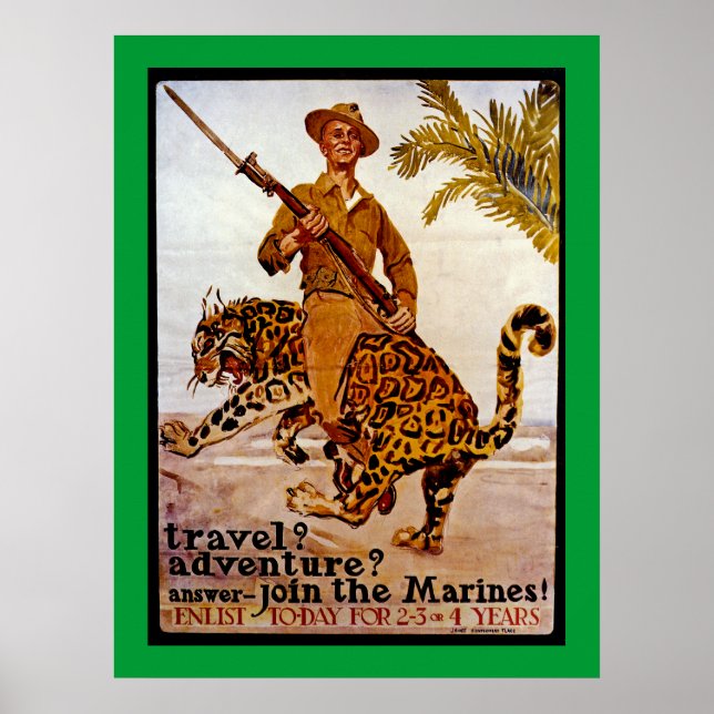 Travel? Adventure? Join the Marines! Poster (Front)